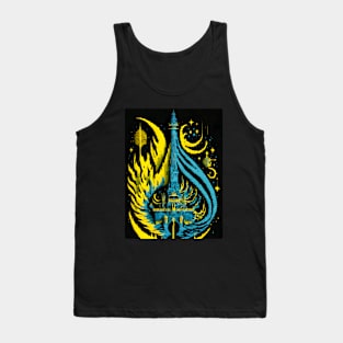 Abstract Colorful Temple Tank Top